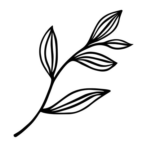 Flower Stem Clipart Black And White | Best Flower Site