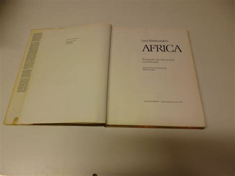 Leni Riefenstahl's Africa by Leni Riefenstahl: Fair Hardcover (1982 ...