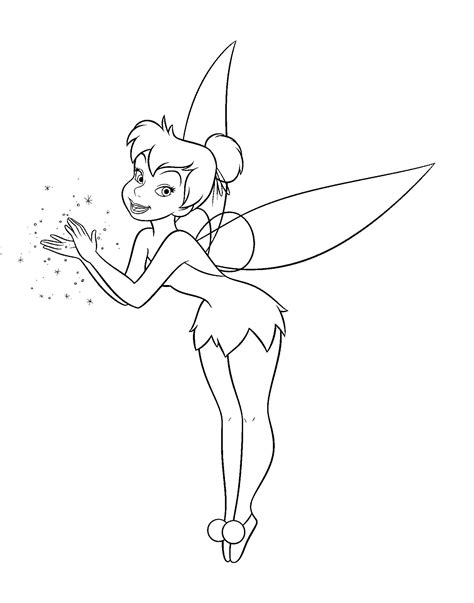 tinkerbell from the disney movie coloring pages