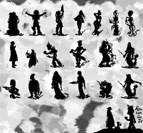 NiWa Concept Art - Character Silhouettes 1 | Liberated Pixel Cup