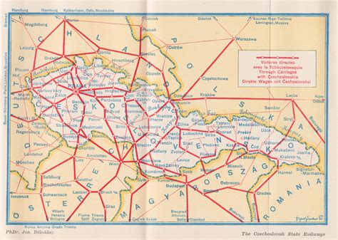 Map of the Czechoslovak State Railways 1930 | A 1930 diagram… | Flickr