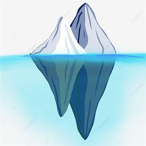 White Sleeping Iceberg Clip Art, Iceberg Clipart, White, Iceberg PNG ...