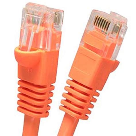 Cable, Cat5E, w/Molded Boots, Orange, 150' - Compatible Cable Inc