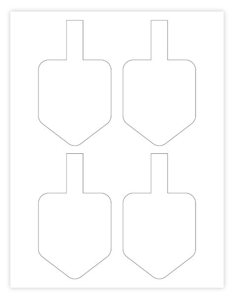 Free Printable Dreidel Template - Two Sizes | Pjs and Paint