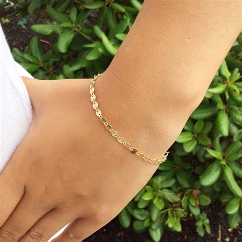 Gold Coin Bracelet Dainty Gold Bracelet Simple Bracelet - Etsy