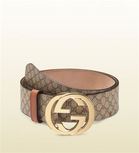 Gucci Supreme Canvas Belt with Interlocking G Buckle in Brown | Lyst