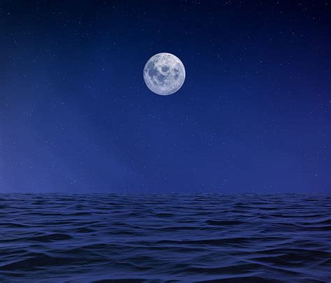 Moon, body of water, sea, night, artwork HD wallpaper | Pxfuel