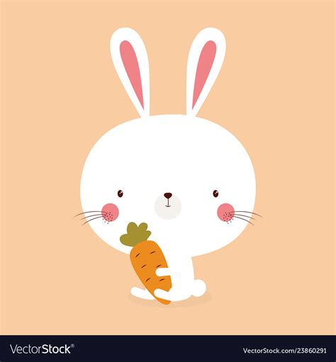 Cute bunny rabbit Royalty Free Vector Image - VectorStock