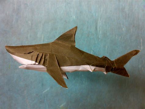 Origami Great White Shark | Designed & folded by me using un… | Flickr