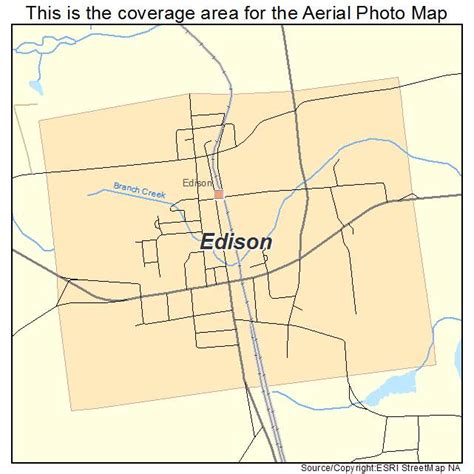 Aerial Photography Map of Edison, GA Georgia