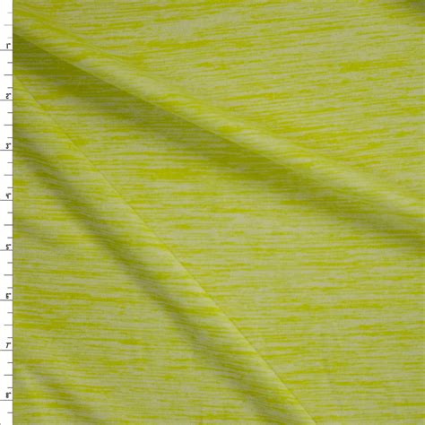 Cali Fabrics Lemon Lime Space Dye Moisture Wicking Designer Athletic Knit Fabric by the Yard