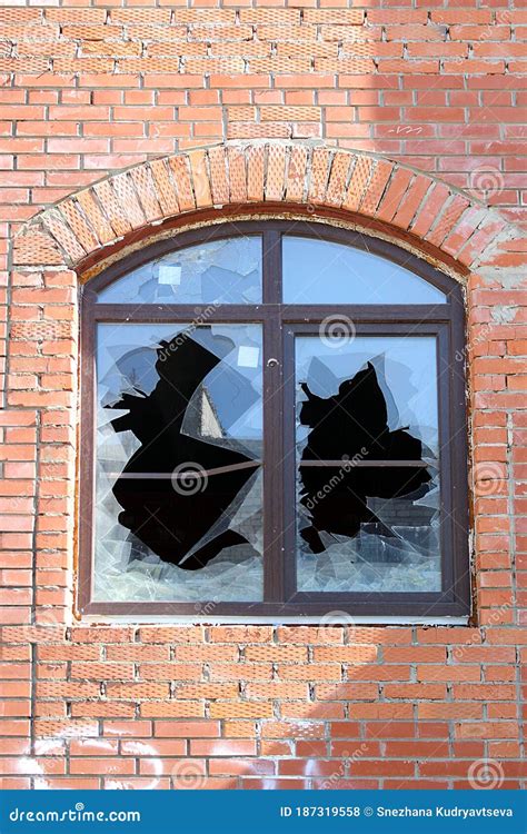 Broken New Plastic Window with Vandals, Broken Glass Stock Photo - Image of crime, conflict ...