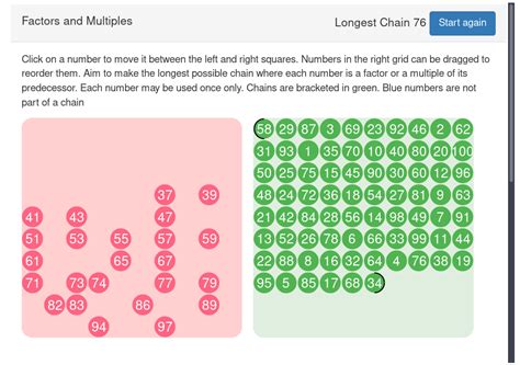 Factors and Multiples Game