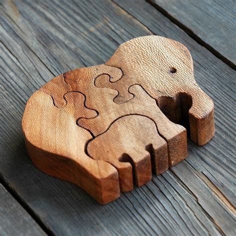 Wooden Elephant Puzzle - Hand & Fairmade Home Decoration - by SiRo