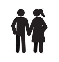 Silhouette of loving couple hugging vector image on VectorStock | Vector images, Hugging couple ...