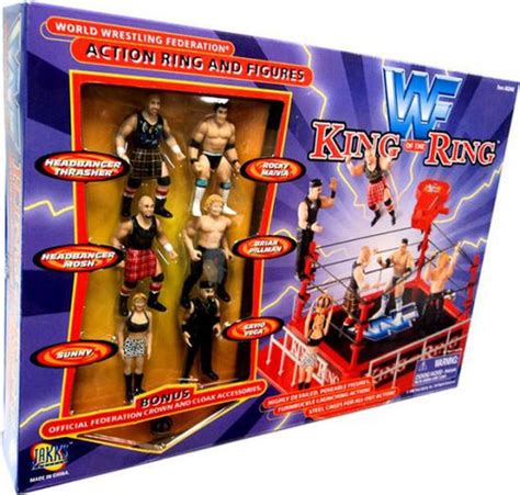 WWE Wrestling WWF Playsets King of the Ring Action Ring and Figures Action Figure Playset Jakks ...