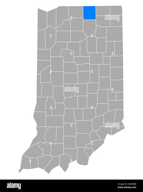 Map of Elkhart in Indiana Stock Photo - Alamy