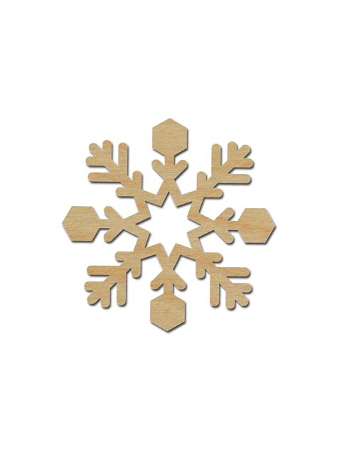 Snowflake Shape Unfinished Wood Cutout Holiday Decor Variety Of Sizes | Artistic Craft Supply