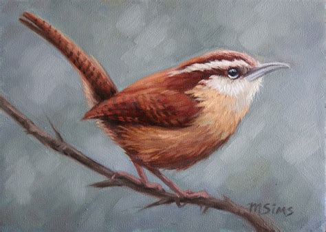 Carolina Wren Wren Bird Painting Wren Print Open | Etsy