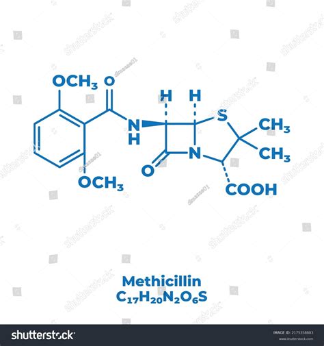 Molecular Structure Methicillin Methicillin Semisynthetic Narrow Stock ...