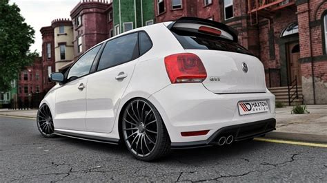 REAR SPLITTER VW POLO MK5 GTI FACELIFT (with a vertical bar) Gloss ...