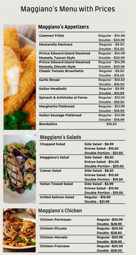 Maggiano's Menu - Updated Prices 2023