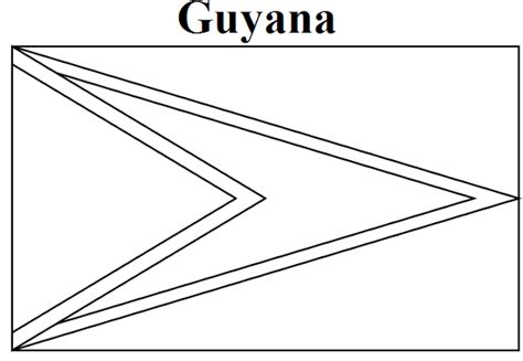 Geography Blog: Guyana Flag Coloring Page