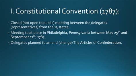 PPT - I. Constitutional Convention (1787 ): PowerPoint Presentation, free download - ID:2887459