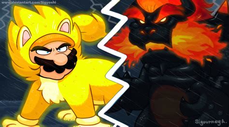 Giga Cat Mario vs Fury Bowser by SigYoshi on DeviantArt