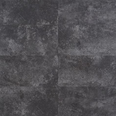 Artmore Tile Charcoal Gray Stone Look 12-mil x 12-in W x 24-in L Waterproof Glue Down Luxury ...