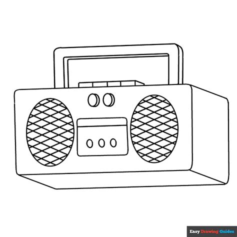 Radio Coloring Page | Easy Drawing Guides