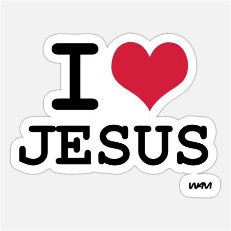 I Love Jesus Stickers | Unique Designs | Spreadshirt