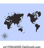 2 Vector Pacific Centred World Map Clip Art | Royalty Free - GoGraph