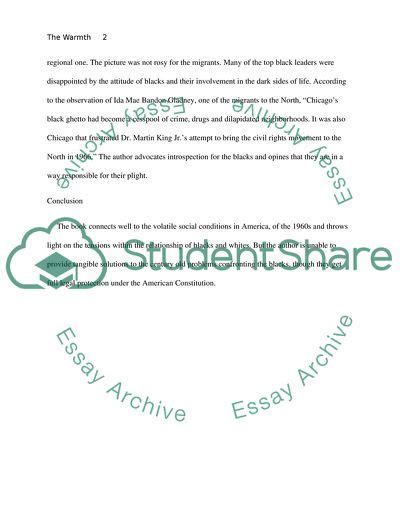 The Warmth of Other Suns Essay Example | Topics and Well Written Essays - 250 words