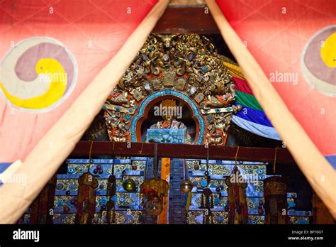 Burial stupa of the Tenth Panchen Lama, Tashilhunpo Monastery in ...