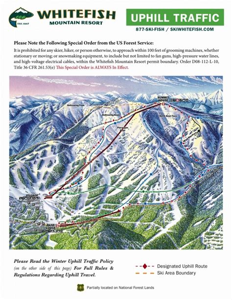 Whitefish Mountain Ski Resort Trail Map | Montana Ski Resort Maps