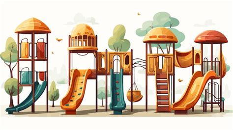 Premium Vector | Drawing playground flat style on white background vector