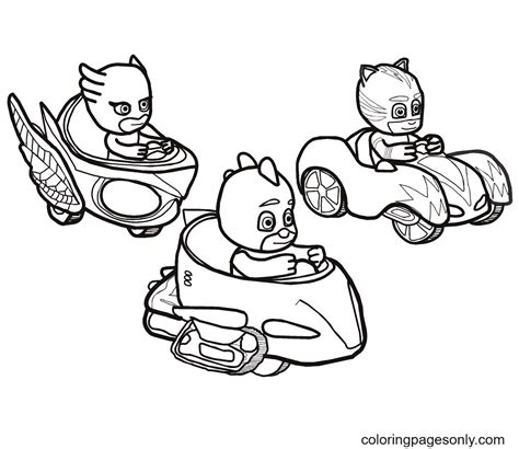 42 pj masks cat car coloring pages - Free Coloring Pages