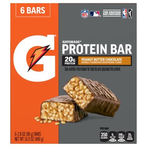 Gatorade® Peanut Butter Chocolate Protein Bars, 6 ct - Kroger