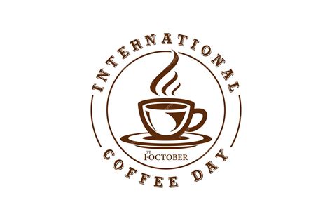 Premium Vector | International coffee day logo