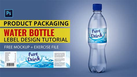 Product Packaging Tutorial | Water Bottle Label Design In Photoshop Tutorial | #MH - YouTube