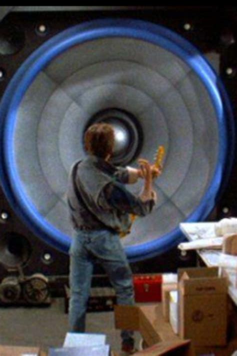 MARTY MCFLY ..... Plugging his Guitar into Doc's Huge Amplifier ..... in Back to the Future ...