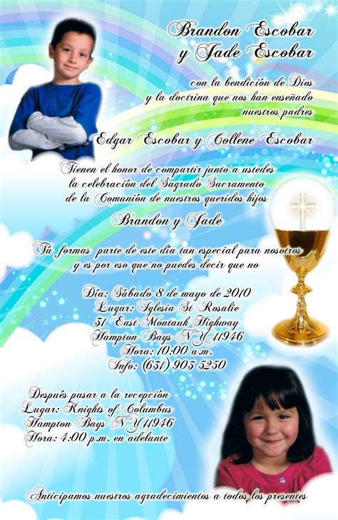 Invitación Elegante y Novedosa para Primera Comunión o Bautizo - Artes DaVinci - Ideas con Estilo