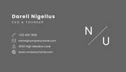 Dark Grey Minimalist Business Card - Venngage