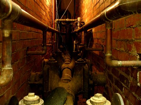 Pipe Chase | Pipe chase between some bathrooms at Freed Midd… | Flickr