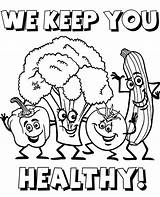 Vegetable Promoting Coloringpage sketch template