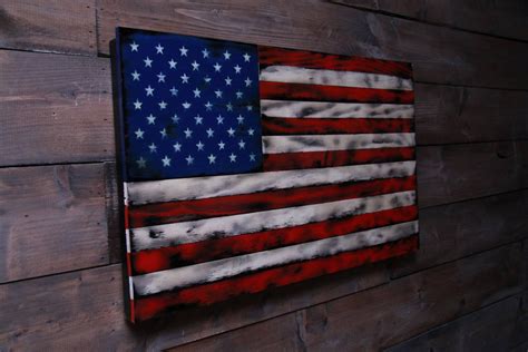 Old Tattered Flag American Flag Military Veteran Made - Etsy