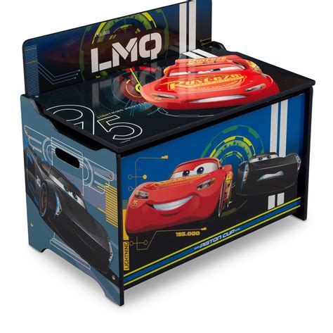 Disney Pixar Cars Deluxe Wood Toy Box by Delta Children, Greenguard Gold Certified - Walmart.com