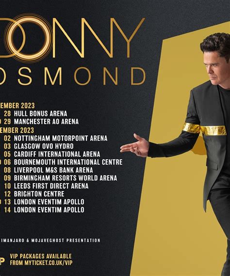 Donny Osmond - 2023 UK Tour - 13 December 2023 - Eventim Apollo - Event ...