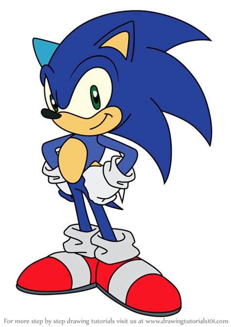 Learn How to Draw Sonic the Hedgehog from Sonic X (Sonic X) Step by ...